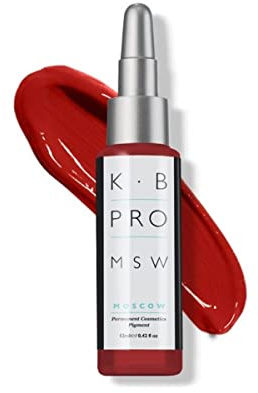 K.B Pro Microblading PMU Lip Pigments, Long Lasting Results, Harmonious Fade, True to Colour Heal, Varying Titanium Levels Create Light to Full Coverage, Moscow -Mellow Mauve, 12 ml
