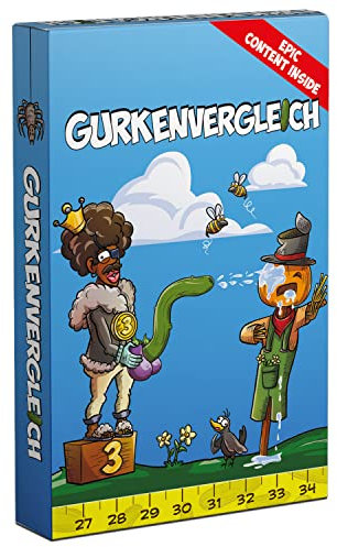 Gurkenvergleich - Lustiges Trinkspiel | Kartenspiel | Partyspiel | Junggesellenabschied | Spieleabend | Versautes Geschenk für Freunde