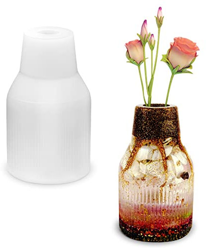 USHYPRI silikonform vase, epoxidharz Formen silikon vasen, raysin gießformen gießform vase zur Herstellung von vasen,Stifthaltern,Kristallflaschen, Aufbewahrungsflaschen