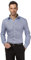 Vincenzo Boretti Herren Hemd bügelfrei 100% Baumwolle Slim-fit Gemustert hellblau 37-38