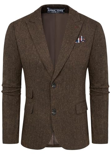 PJ PAUL JONES Sakko - Blazer britannico da uomo, vestibilità normale, con 2 bottoni, stile moderno