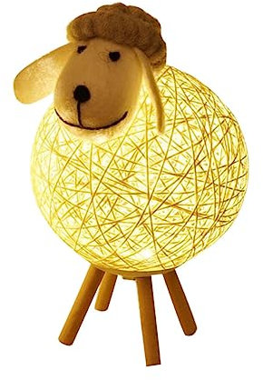 DOITOOL Nachtlampe Lamm Nachtlichter Tier Nachtlicht Powered Lampe Nachttisch Home Decor