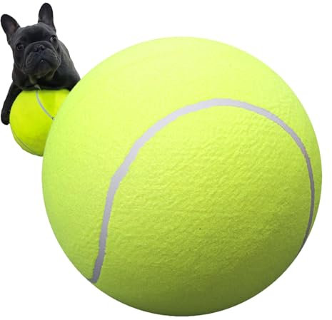EHOTER Riesiger Tennisball für Hundespielzeug 24cm Hunde Tennisbälle Spielzeug Aufblasbares Interaktives Hundespielzeug Tennisball Hundespielzeugbälle Heimtierbedarf für Große mittelgroße Hunde