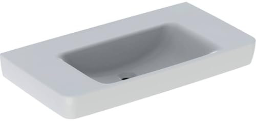 Geberit Renova Plan, Waschtisch mit Ablagefläche, 90x48 cm, ohne Hahnloch, ohne Überlauf, 501705, 501.705.00.8, Farbe: Weiß