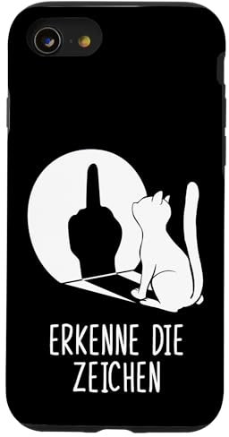 Lustige Hülle Katzen Geschenke Für Katzenliebhaber Hülle für iPhone SE (2020) / 7 / 8 Schatten Katzen Handyhülle Erkenne die Zeichen