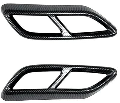 Für A-udi A3 8Y S Linie Für Sportback Limousine 2021-2023 Auto Schwanz Auspuff Rohr Ausgang Abdeckung Trim Zubehör Auspuffblenden (Color : Carbon Look)