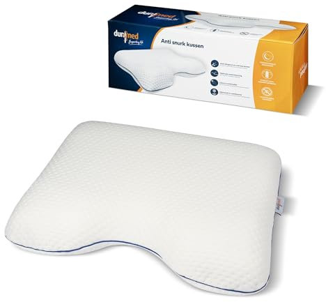 Dunimed Anti-Schnarch-Kissen - Orthopädisches Kopfkissen - Memory Foam Nackenkissen - Seitenschläferkissen - Ergonomisches Kopf-Kissen gegen Schnarchen und Rückenschmerzen