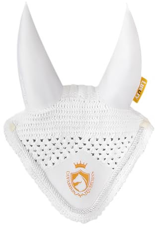 Heimvita Horse Fliegenhaube,Ohrenhaube XL Full (Weiß, Full)