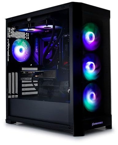 Stormforce Crystal Gaming PC – AMD Ryzen 7 7700X | NVIDIA GeForce RTX 4070 12GB | 1TB SSD | 32GB RAM | WiFi | Windows 11 | COUGAR Duoface Pro |