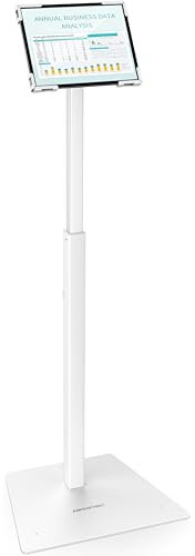 AboveTEK Security iPad Kiosk Floor Stand, Anti-Theft POS Tablet Stand for Retail Business, Height Adjustable Tablet Floor Stand, 360° Swivel Universal Locking Holder, Fits 9.7-13 iPad/iPad Pro/Air