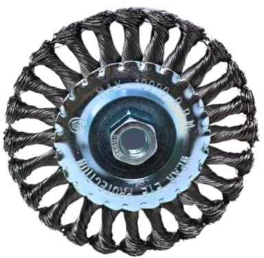 Stahl Design Tebart - Disque de brosse métallique torsadée pour meuleuse d'angle 125 mm - Acier - Brosse de nettoyage polyvalente