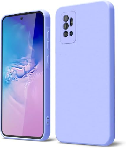 GOGME Hülle für ZTE Blade A71 Handyhülle mit Kratzfestem Mikrofaserfutter, Silikon Schutzhülle Stoßfest Kameraschutz Dünn Weiche TPU Case, Lila