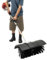 Gas Power Nylon Brush Broom Sweeper Artificial Grass Driveway Turf Snow Clean for grooming lawns on farms, streets, parks, or home,clean dirt, leaves, snow, moss and debris