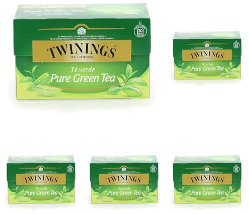 Twinings, Tè Verde Pure Green, Pregiato Tè Verde Orientale dal Sapore Rinfrescante e Delicato, Infusi e Tisane, 1 Confezione da 100 Filtri