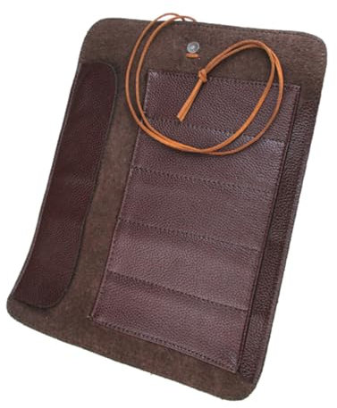 OKUMEYR Rolltaschen-set Stabiles Leder-werkzeugetui Für Schnitzereien 2-teilig Aufbewahrungstasche Für Die Tasche Leicht Zu Tragender Organizer