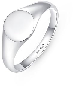 Anberta Anillo de Plata de Ley 925 para Mujer | Sello de Meñique