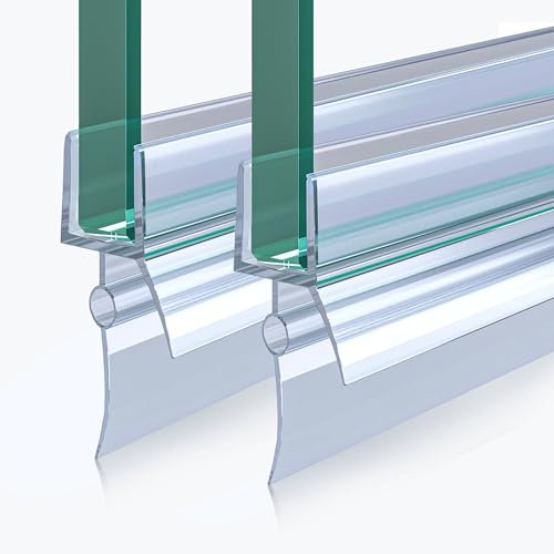Mai & Mai Duschdichtung PVC | Duschtürdichtung für 6mm Glasstärke | Ersatzdichtung für Duschtüren & Duschkabinen | Länge: 60cm Unterdichtung 309D2