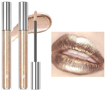 Diamond Liquid Lip Glaze Lippenbalsam Hydrating Lip Gloss Voluminöser Lippen Balsam, Glitzernd Glänzend Aufpolsternder Lipgloss Pflegender Lip Oil Lippenbalsam, Lang Anhaltend Und Nicht Klebend (3#)