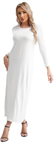 Eandarui Gebetskleidung Abaya Damen Langarm Islamische Muslimische Kleid Arabisch Türkische Robe Ramadan Lang Gebetskleid