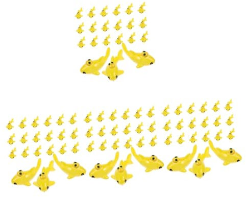 Supvox 4 Sätze Mini-zitronenhai-matrize Meerestiere Figuren Puppenhauszubehör Gartendeko Mini-keramiktier Bausatz - Kleine Tierfiguren Kunstharz 20 Stück * 4