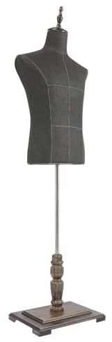 Schaufensterpuppe Männlich Modern, Schneiderpuppe Mann mit Holz Basis, Kleiderpuppe Mannequin für Bekleidungsgeschäfte Schneidereien & Messestände, Höhe: 150-180cm, Schwarz