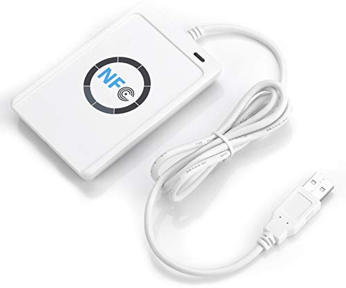 NFC Lesegerät, NFC Kartenleser Writer Kontaktlos Card Reader USB ACR122U Smart NFC Card Reader, Unterstützt ISO 14443 Type A and B NFC (ISO/IEC 18092)
