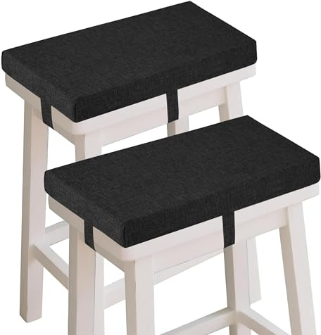 OVOV Barhocker Kissen Rechteck Sattelhocker Kissen 2er Set Schwarz