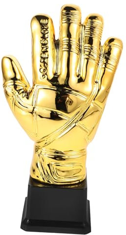 POPETPOP Goldene Handschuhe Fußballtrophäe Aus Kunststoff Für Torhüter Trophäe Für Wettkämpfe Schulspiele Und Feiern Symbol Der Exzellenz Und Motivation Für Spieler