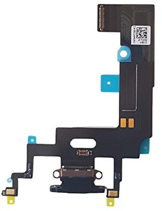 TY BETTERY® Ladebuchse mit Flex Kabel kompatibel mit iPhone XR - Dock Connector - Schwarz