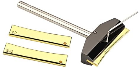 Professionelle Gitarren-Bundpresse mit 3 Einsätzen, Legierung Textur für präzise Reparatur von E-Bass-Instrumenten, galvanisierte Bundpresse