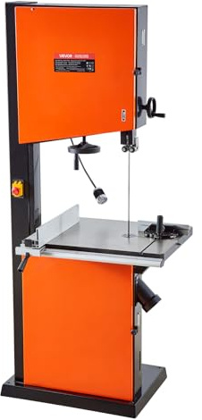 VEVOR Woodworking Bandsaw, 18-Inch, Band Saw with 2240W 3HP Motor, 16-Inch Maximum Cutting Height, 27.2 x 20 in Cast Iron Table, with 360° Work Light, Miter Gauge, Fence, Band Saw for Woodworking