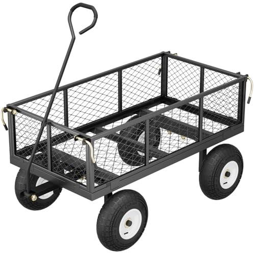 Sekey Bollerwagen Gartenwagen Titan 350KG Tragkraft mit Vollgummi-Luftreifen