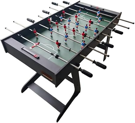 Relaxdays Kickertisch, klappbar, HxBxT: 78 x 122 x 61 cm, Fußballkicker für Kinder & Erwachsene, mit 3 Bällen, Farbwahl