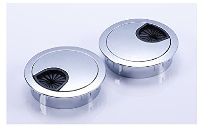 2 pezzi in acciaio inox opaco argento passacavi passacavi (50 mm)