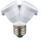 CABLEPELADO Casquillo de bombilla divisor E27 | Casquillo para lámparas doble | Divisor de bombillas LED | Carga máxima por casquillo: 15 W |2 Bombillas en 1 | Blanco