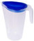 Home Line Saftkanne 1,75 L - Wasserkanne mit festsitzendem Deckel - Getränkekanne mit tropffreiem Außgieser - Wasserkaraffe Kühlschrankkrug Saftspender (Blau (1 Stk.))