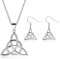 ChicSilver 925 Silberkette mit Keltischer Trinity Knot Set Damen Schmuck Keltischer Knot Ohrringe mit Geschenkebox für Frauen Mädchen