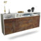 Dekati Sideboard Bellevue hängend (180x77x35cm) Korpus Weiss matt - Front rostigen Industrie-Design - Push to Open - Leichtlaufschienen