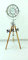 Nautical Vintage Chrome Floor Clock with wooden tripod Stand