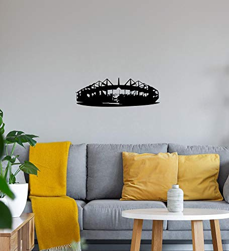 Gladbach Stadion Wandtattoo Schwarz Aufkleber 40 x 14 cm