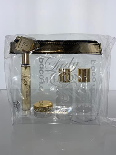 paco rabanne Lady Million Set Travel 10 ml EDP + refillable cosmetic bottle + refillable cosmetic jar + cosmetic bag