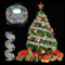 RosyFate Weihnachtsbaum Lichterkette LED, 5M Weihnachtsbaum Band, Glitzer Band, Weihnachten Lichterkette, Weihnachtsbeleuchtung Außen &Innen, Silber, Farbige Lichter