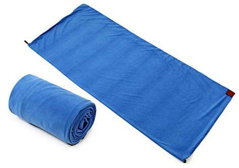 Minan Tragbarer Schlafsack, Fleece Liner Zelt Bett bis zu 15°C, Komprimierbar und Leicht, für Rucksacktouren, Camping, Outdoor-Enthusiasten (80x180cm)