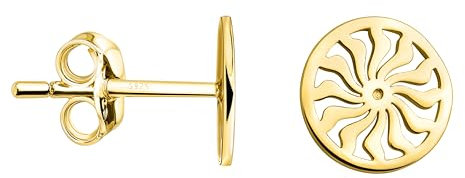 SOFIA MILANI - Damen Ohrringe 925 Silber - vergoldet/golden - Sonnen Kreis Ohrstecker - E2500