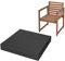 FIVE MOONS 4cm Thick Waterproof Chair Cushion Seat Foam Pad For Kitchen Dining Living Room & Garden Patio Rattan Furniture Removable Zipped Cover (Black, 18 x 20 (45 x 50 cm))