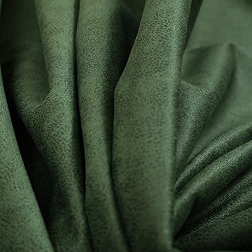 Redbrick Mill Fabrics Flammhemmender, weicher und strapazierfähiger Polsterstoff aus dickem Wildlederimitat, Farbe Grün, 3-lagig (Meterware)