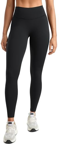 INGIA Womens High Waisted No Front Seam Lounge Yoga Legging 25 Workout Tummy Control Gym Yoga Pants Black Medium