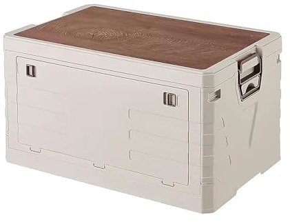 SFGTY Auto Kofferraum Aufbewahrungsbox für Mercedes Benz SL-Class W198 W121 W113 R107 R129 1955–2001 Multifunktionale Faltbarer lagercontainer Klappbox Transportbox Mit Deckel,Beige-75L