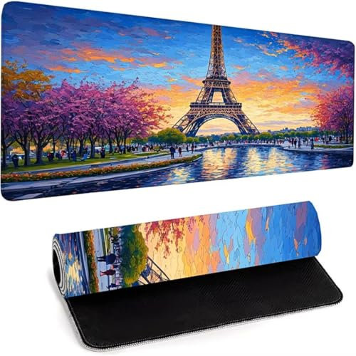 Gaming Mauspad XXL - 1500 x 800 x 3mm - Großes Mousepad Mit VernäHten Kanten - Wasserdicht und rutschfest - Mouse Pad Verbessert Präzision und Geschwindigkeit - für Computer, Laptop Rosa Baum X-3