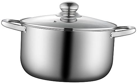 SHOWERORO Práctico Juego de Cacerolas de Acero Inoxidable Olla para Sopa Doméstica Utensilios de Cocina Multiusos Agarre Cómodo